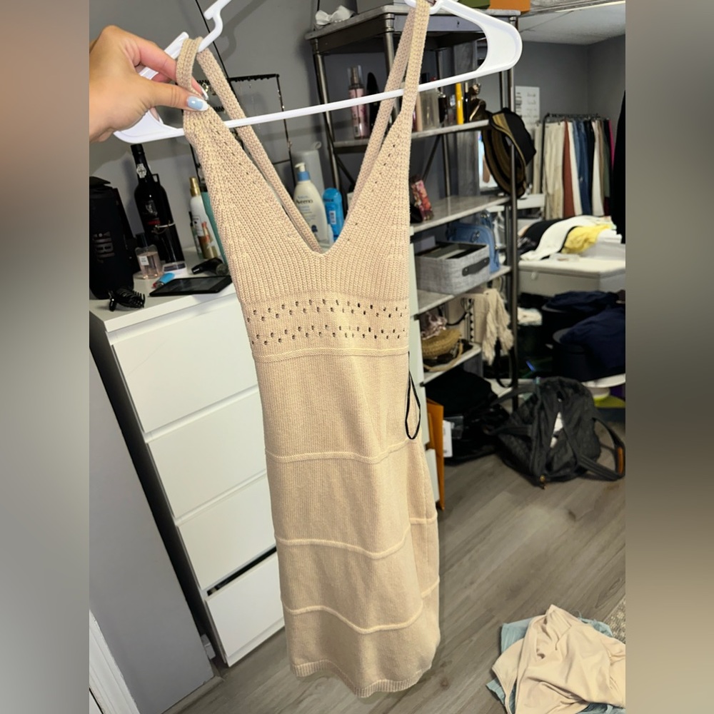 3 COLORS AVAILABLE - Beige H&M Crocheted Dress